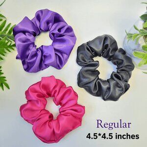 RABLOO 3pc Regular Satin Scrunchies Set | “New freshly sewn Handmade Hair Ties